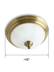 Dish Antique Brass Ceiling Light