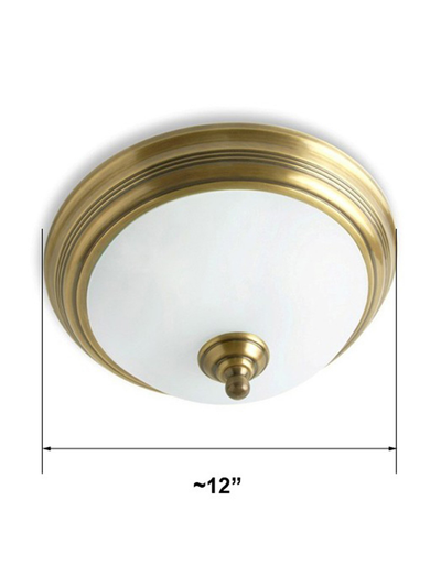 Dish Antique Brass Ceiling Light