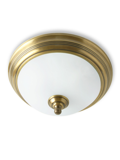 Dish Antique Brass Ceiling Light