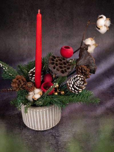 Dryflowers Christmas Table Decor