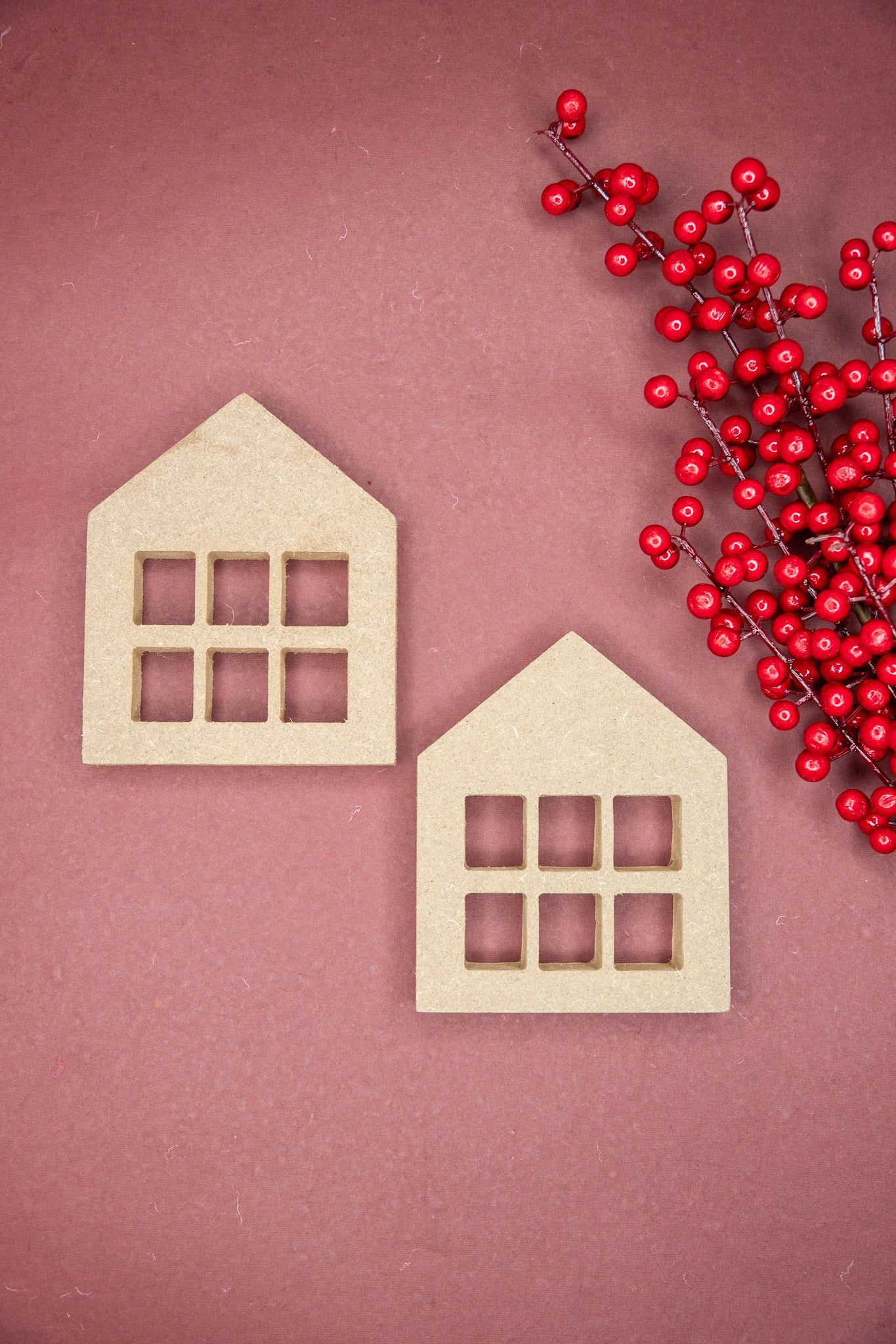 Small MDF House Cutout for DIY Decor