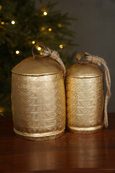 Handmade Metal Christmas Hanging Cow Bells