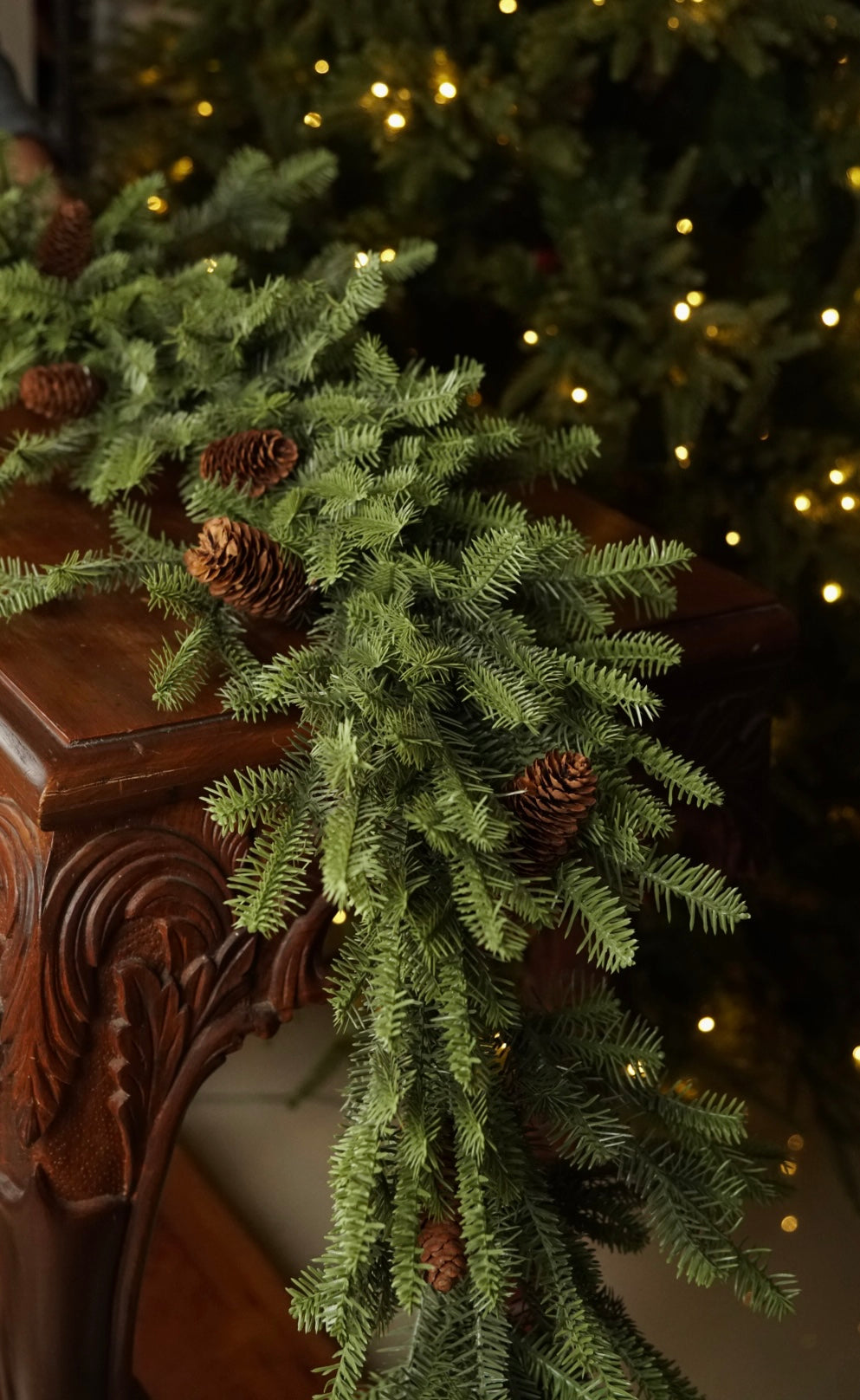 PE Pinecone Christmas Garland