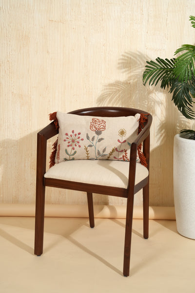 Blossom Haven Embroidered Pillow Cover
