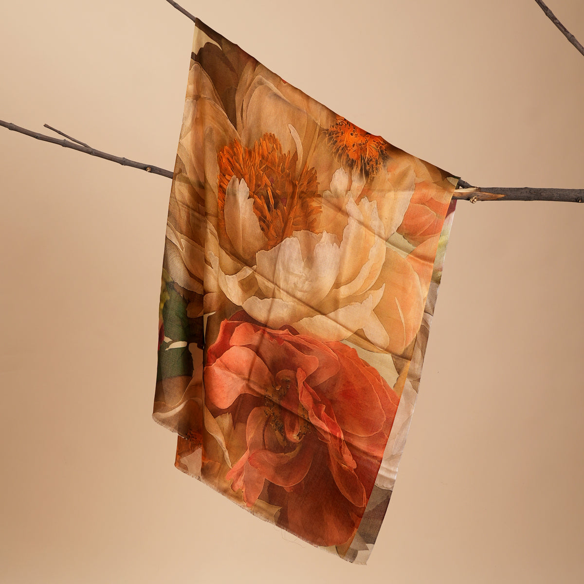 Floral Whispers Bamboo Modal Stole