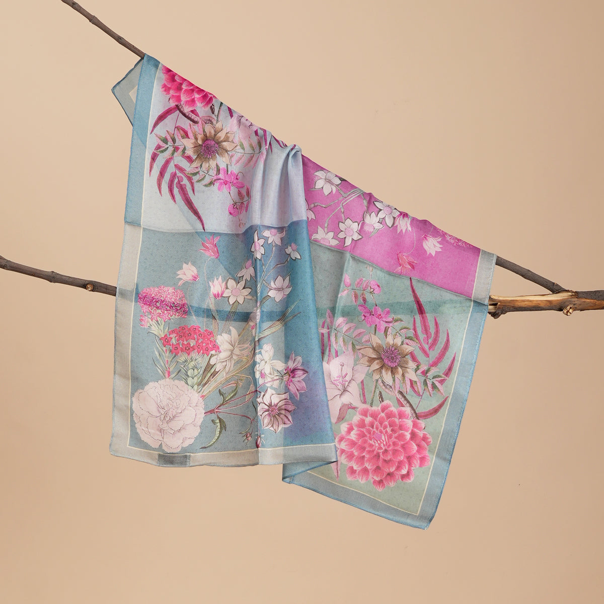 Blush Lagoon Modal Silk Scarf