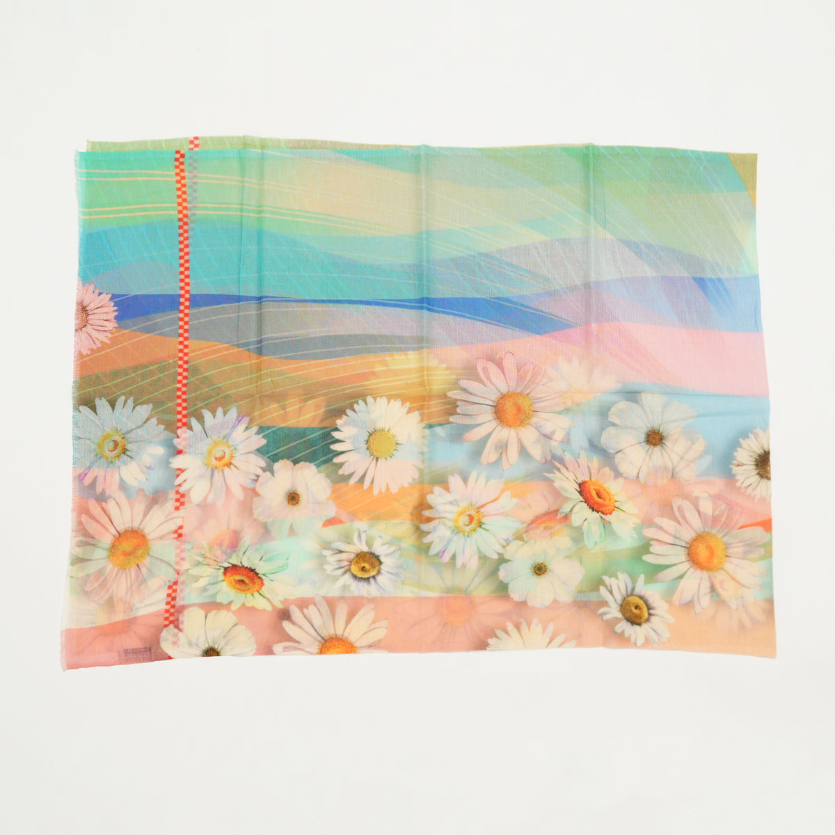 Pastel Sunburst Cotton Linen Stole