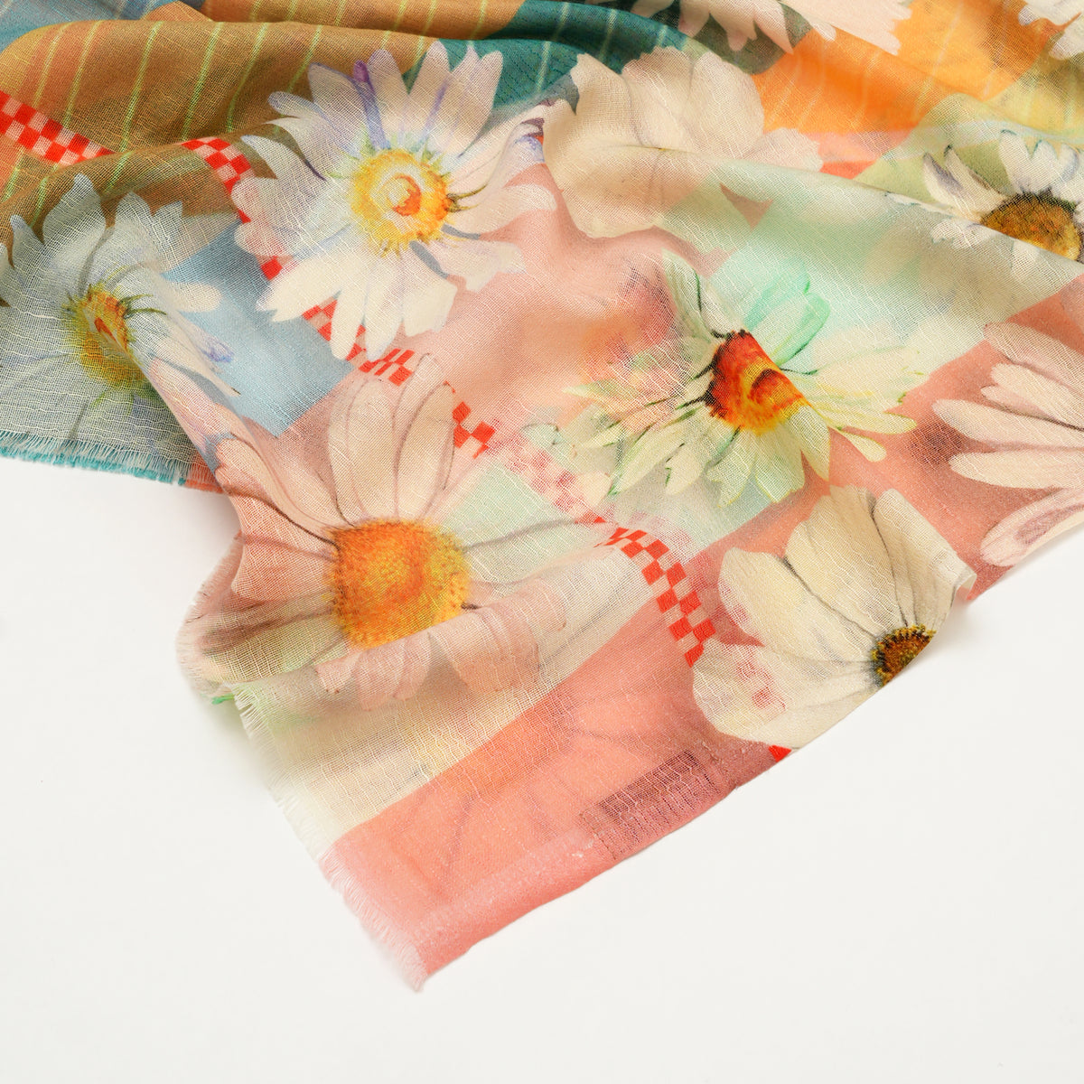 Pastel Sunburst Cotton Linen Stole