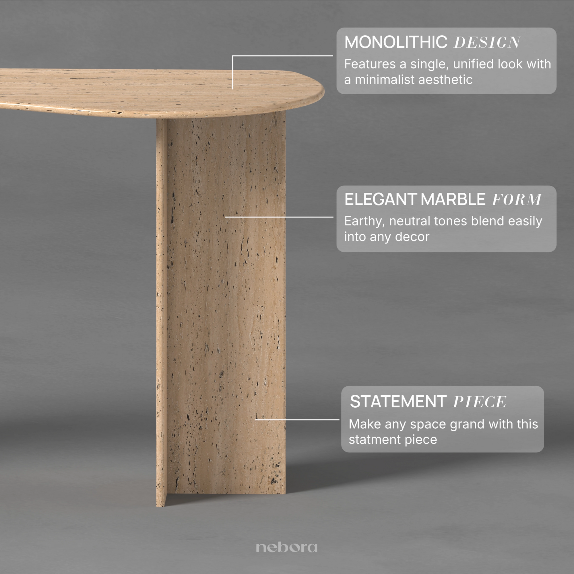 Keystone Marble Console