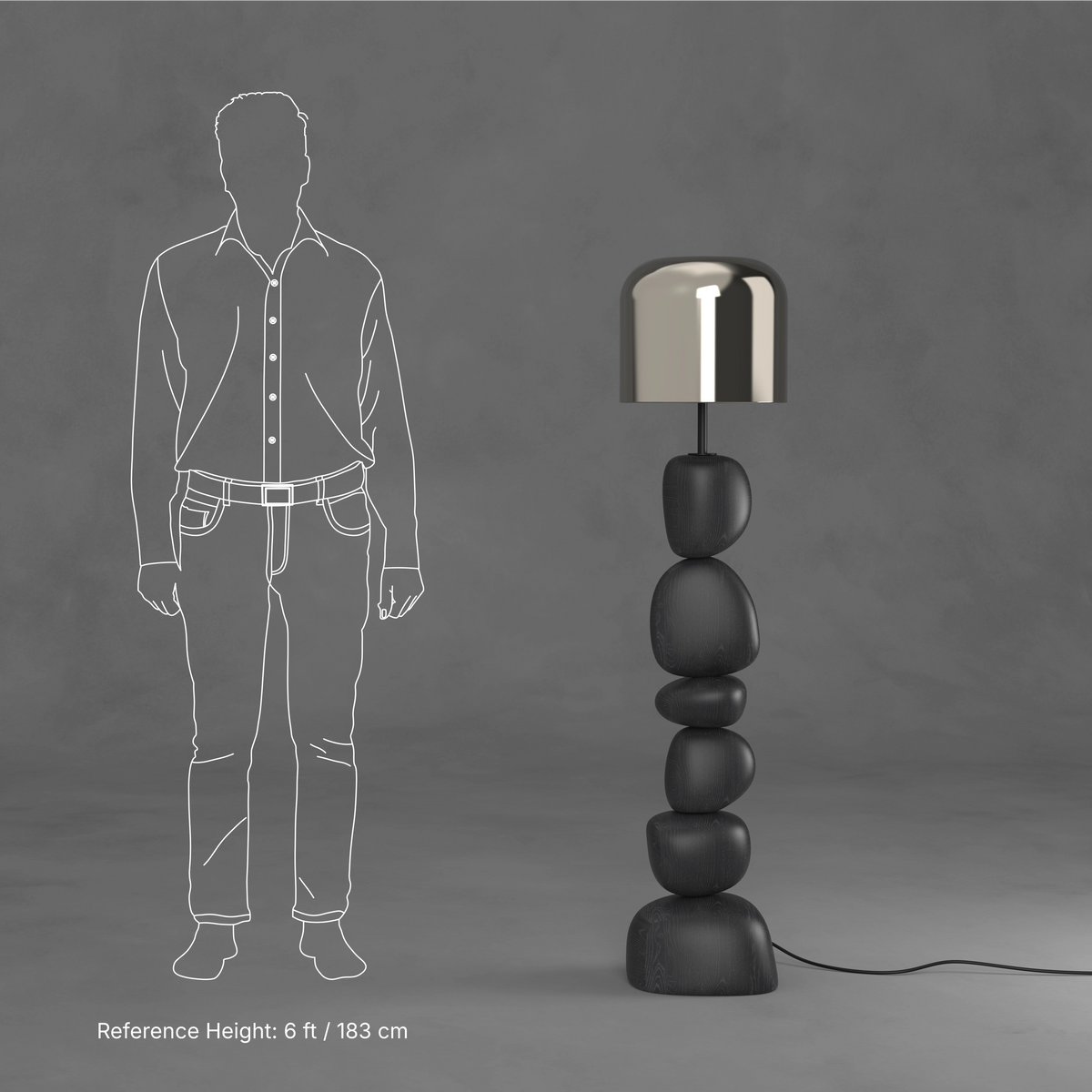 Cairn Floor Lamp Black
