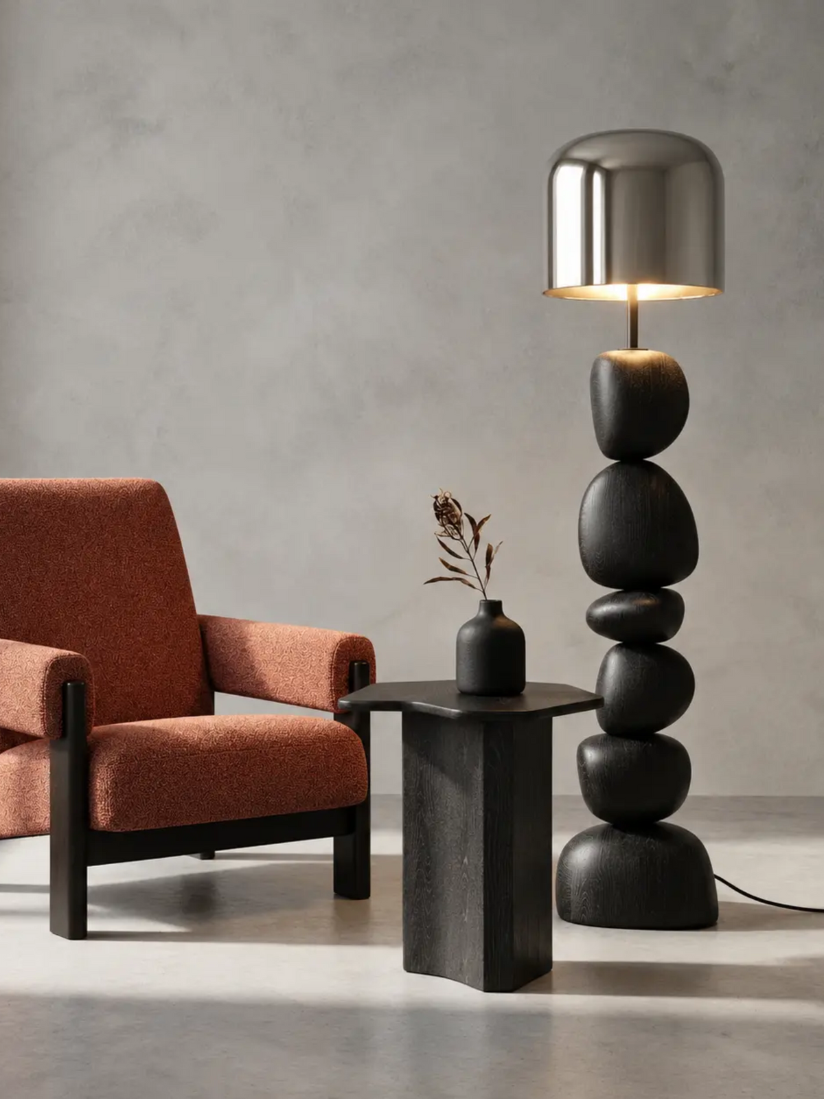 Cairn Floor Lamp Black
