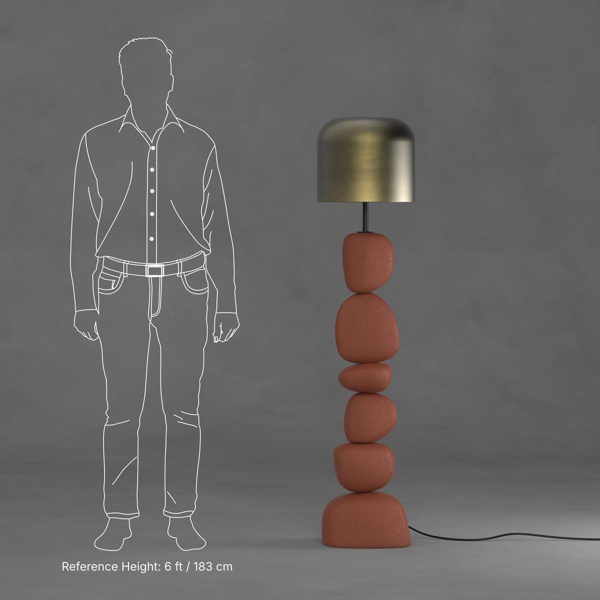 Cairn Floor Lamp Terracotta