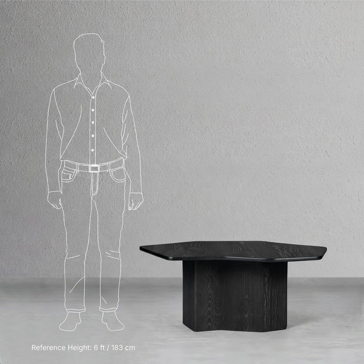 Stela Coffee Table Wood Black