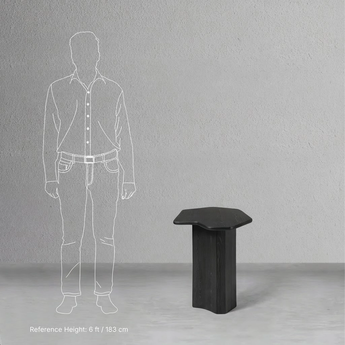Stela Side Table Wood Black