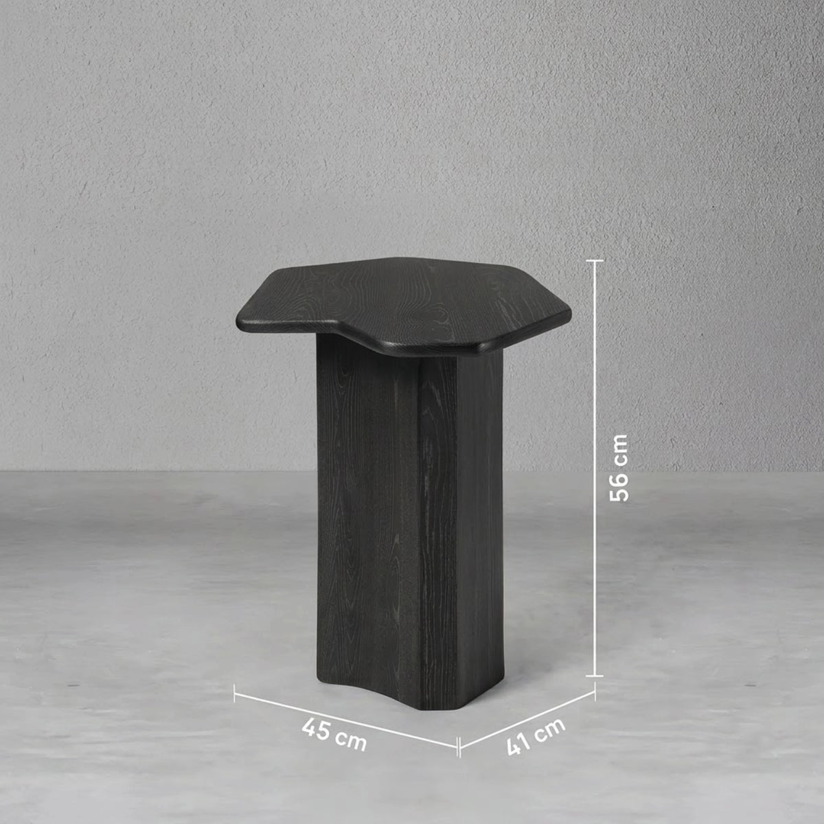 Stela Side Table Wood Black