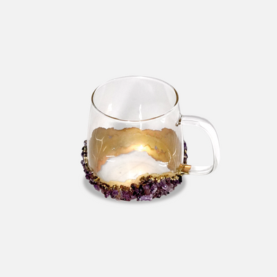Amethyst Aura- Glass Mug