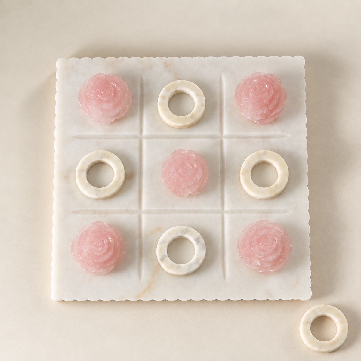 Pinetti - Rose Quartz Tic Tac Toe