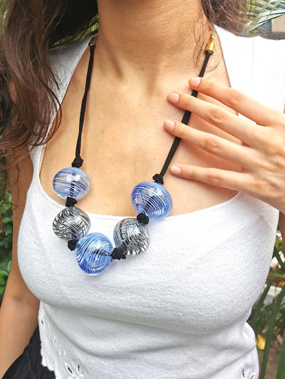 Earth Blue Spirit Echo- Necklace