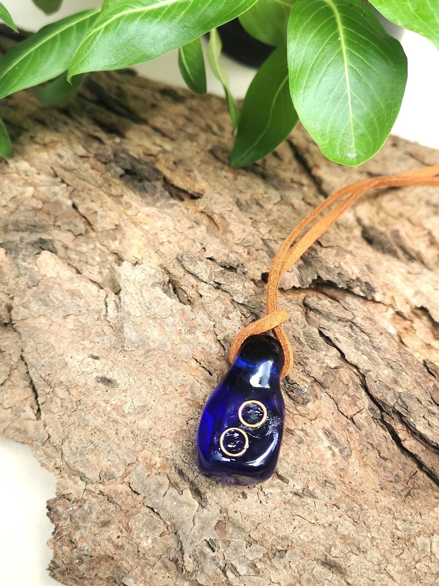 Earth Series Necklace - Earth Charm Blue