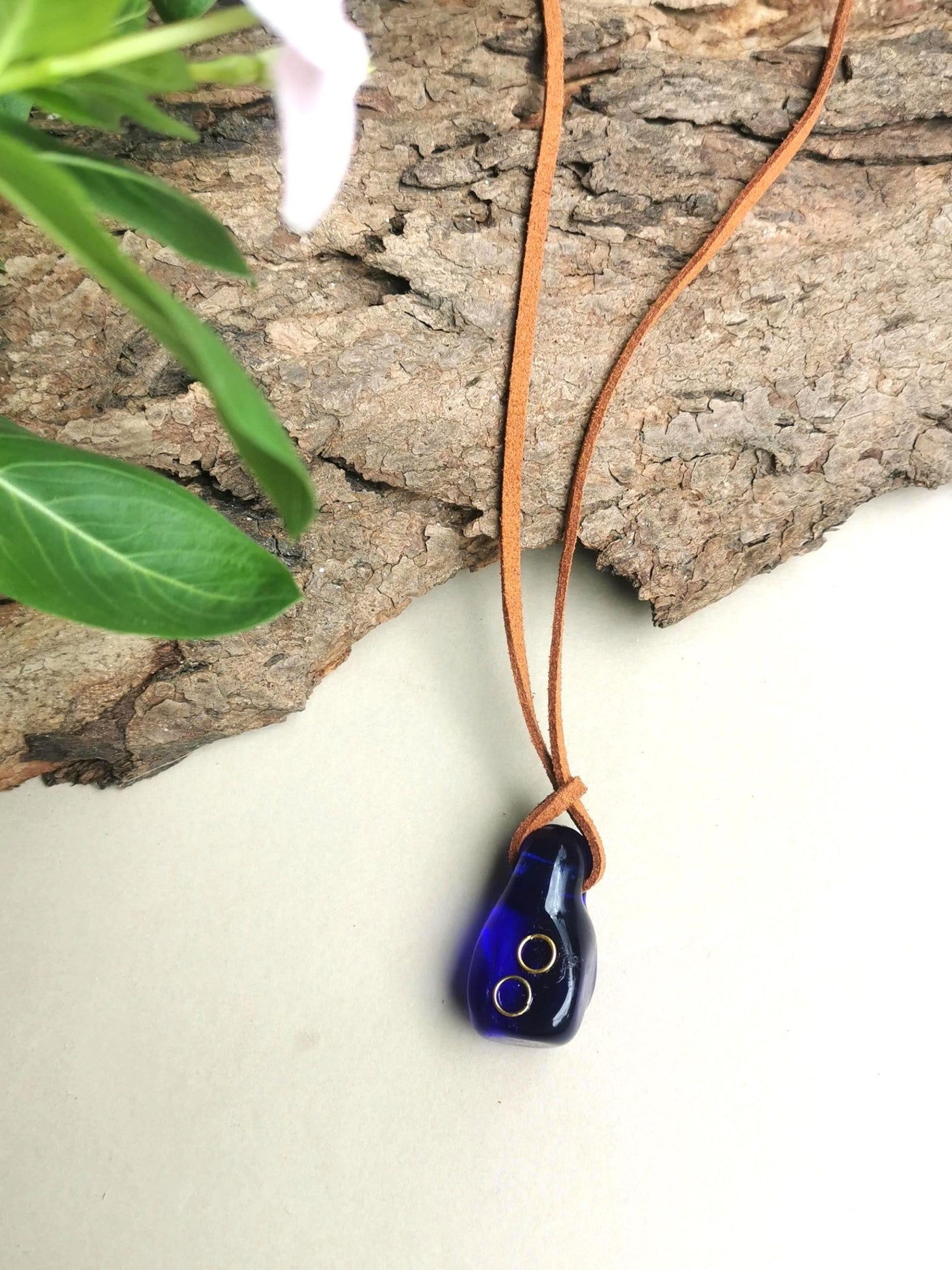 Earth Series Necklace - Earth Charm Blue