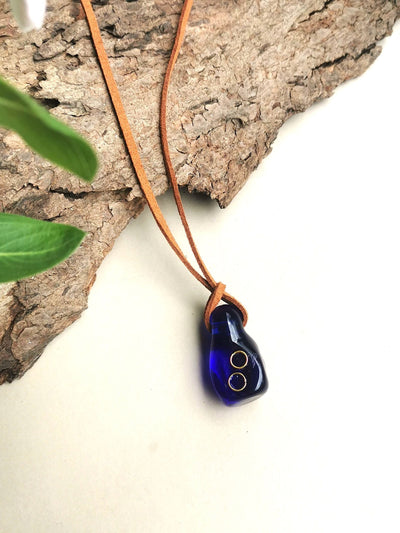 Earth Series Necklace - Earth Charm Blue