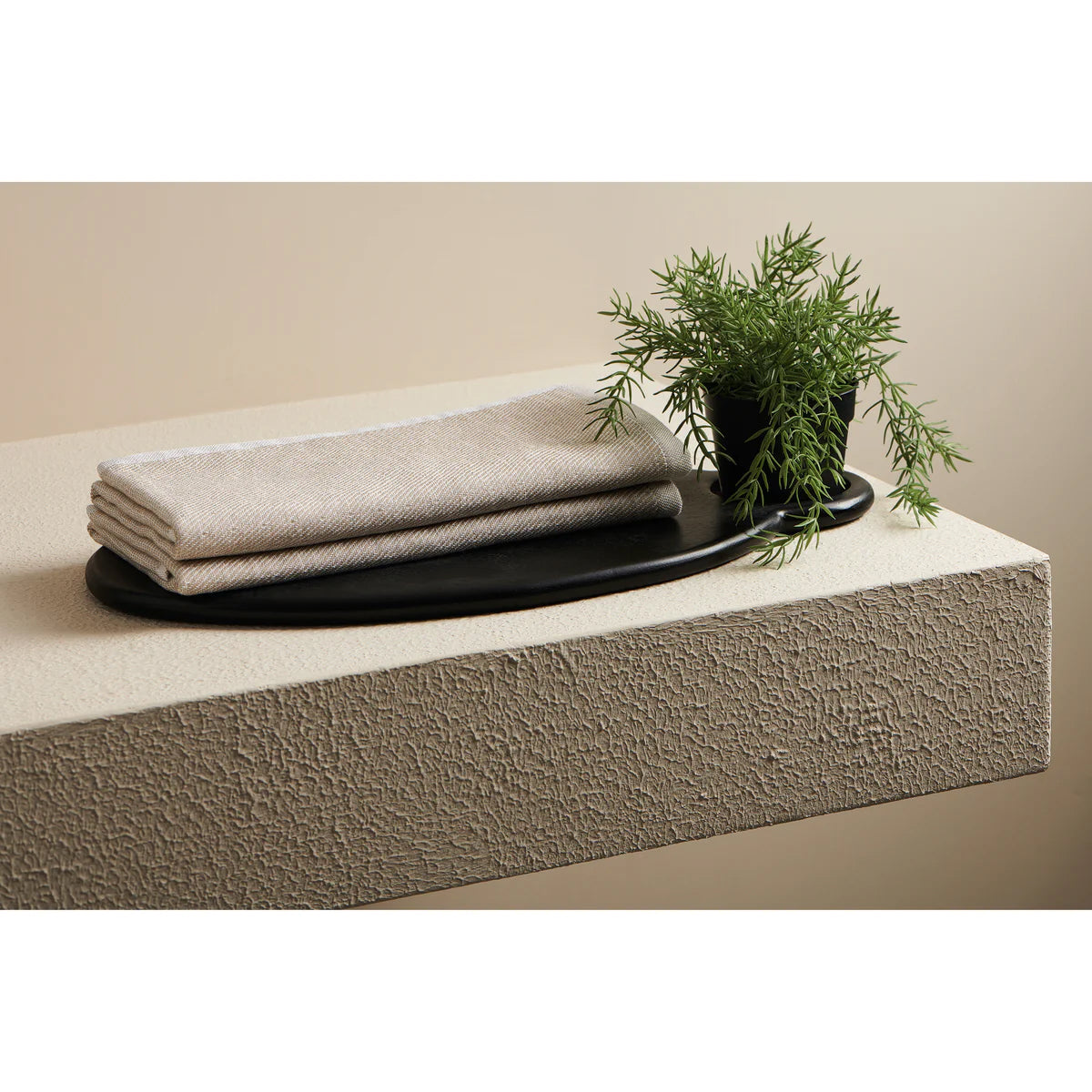 Earth Stucco |  Cotton Bamboo | Hammam Terry | Hand Towel