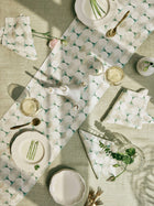 Cove Teal Linen Table Runner
