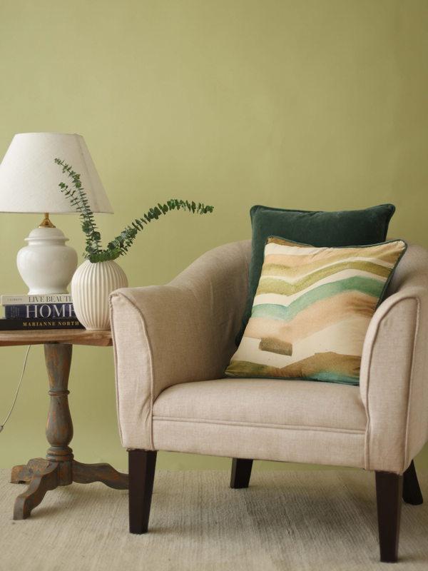 Flow Eucalyptus Velvet Cushion Cover