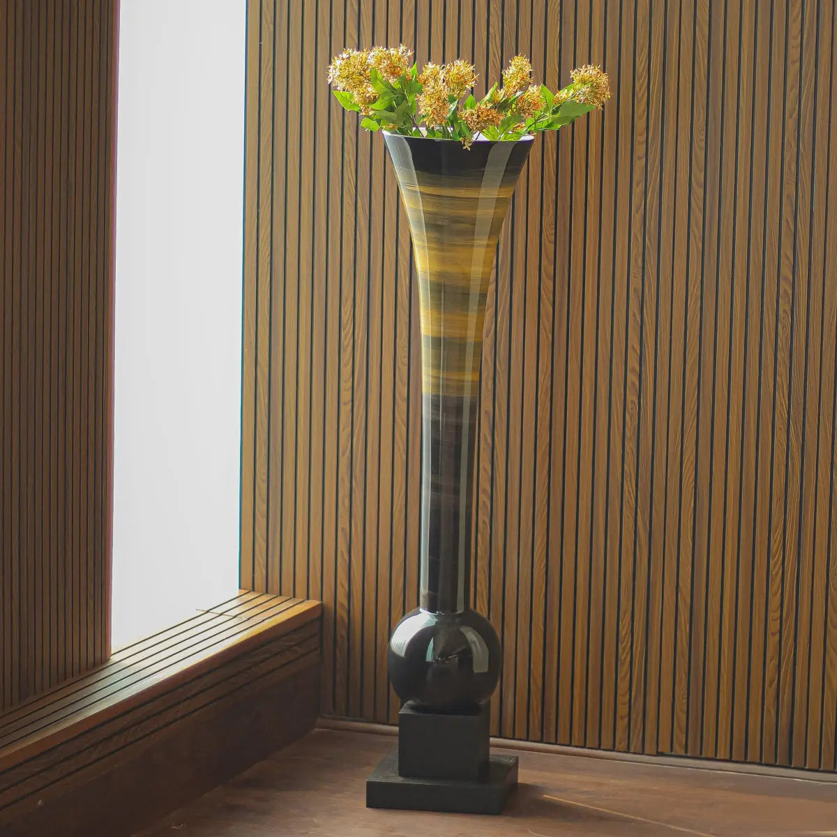 Egyptian Wooden Flower Vase