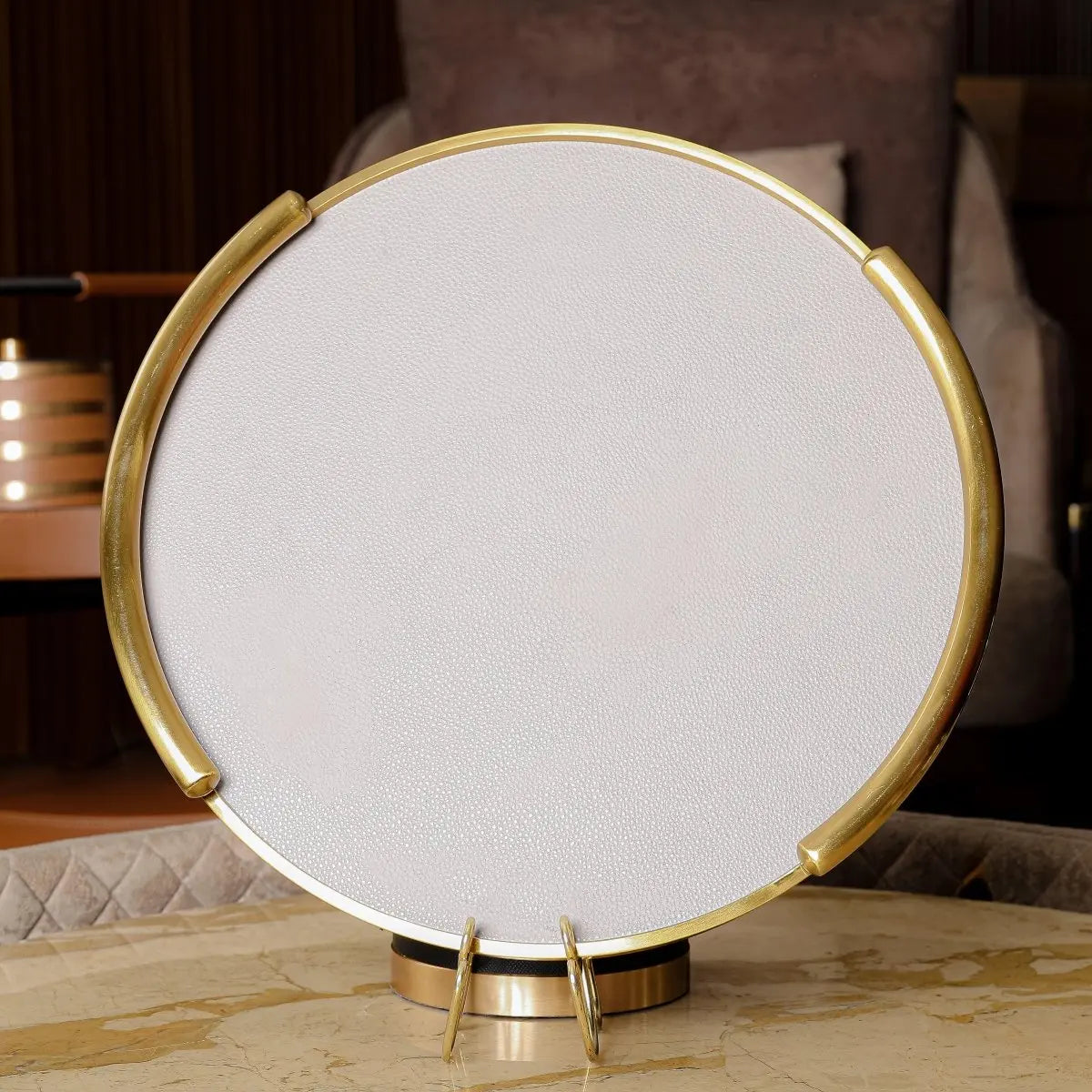 Elegant Round Vanity/Serving Tray
