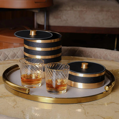 Elegant Round Vanity/Serving Tray