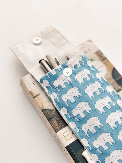 Elephant Print Pen Case