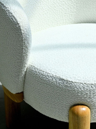 White Chenille Chair - Eloise