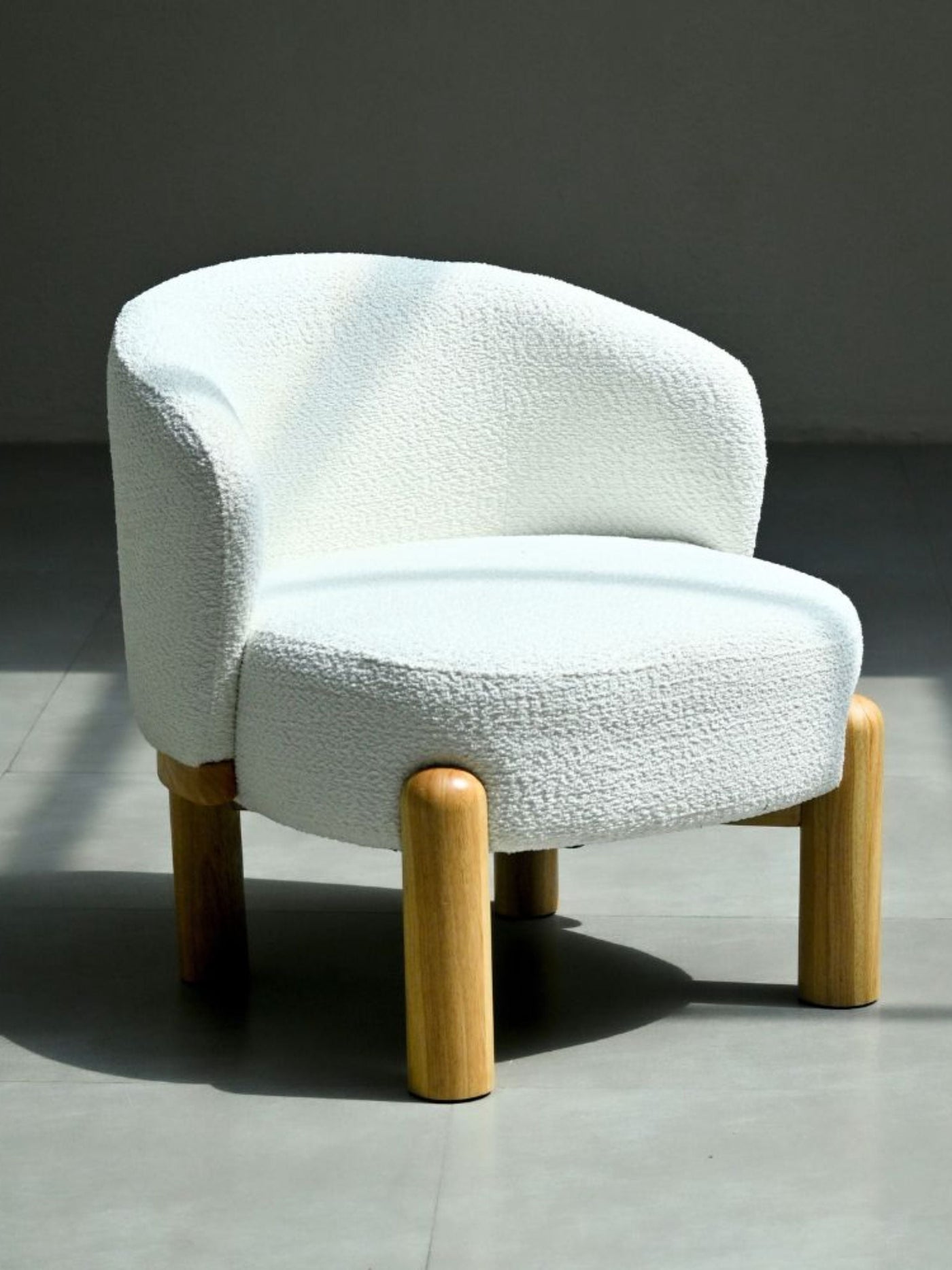 White Chenille Chair - Eloise