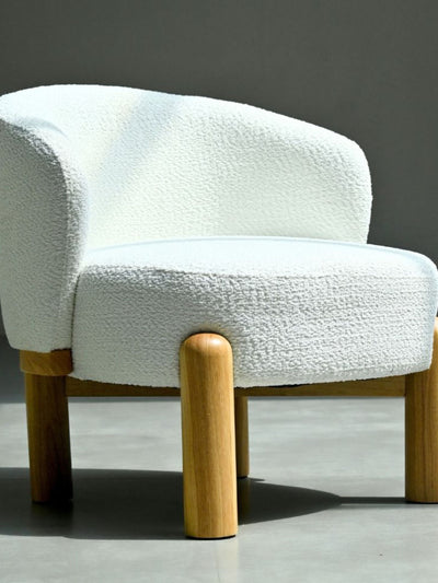 White Chenille Chair - Eloise