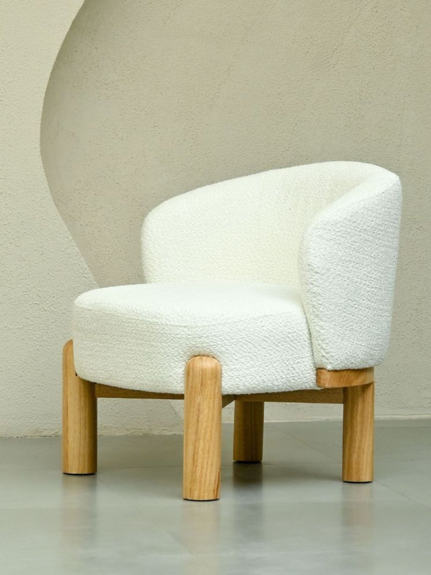 White Chenille Chair - Eloise