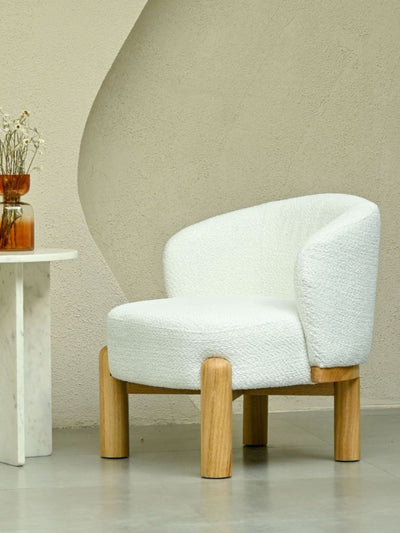 White Chenille Chair - Eloise