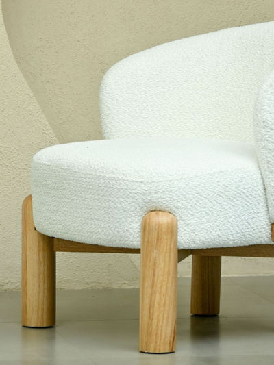 White Chenille Chair - Eloise