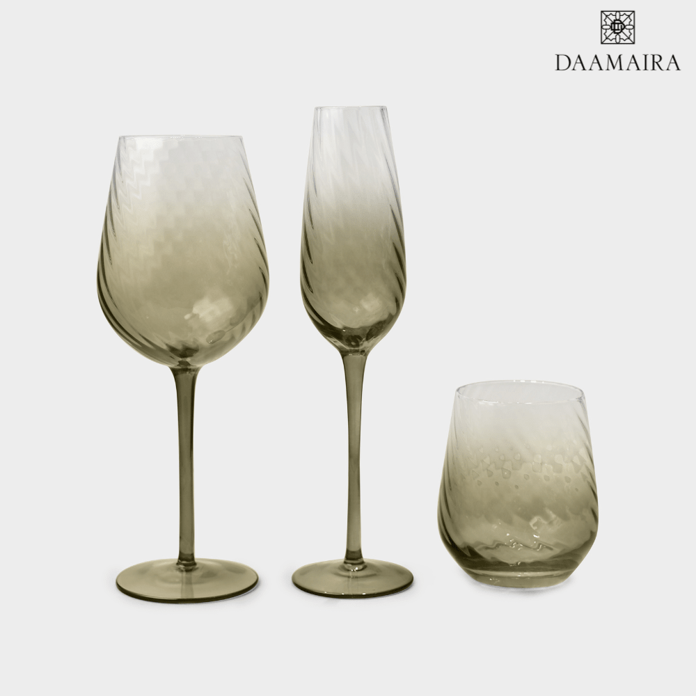 Emerald Set Of 4 Champagne Flutes with Gift Box