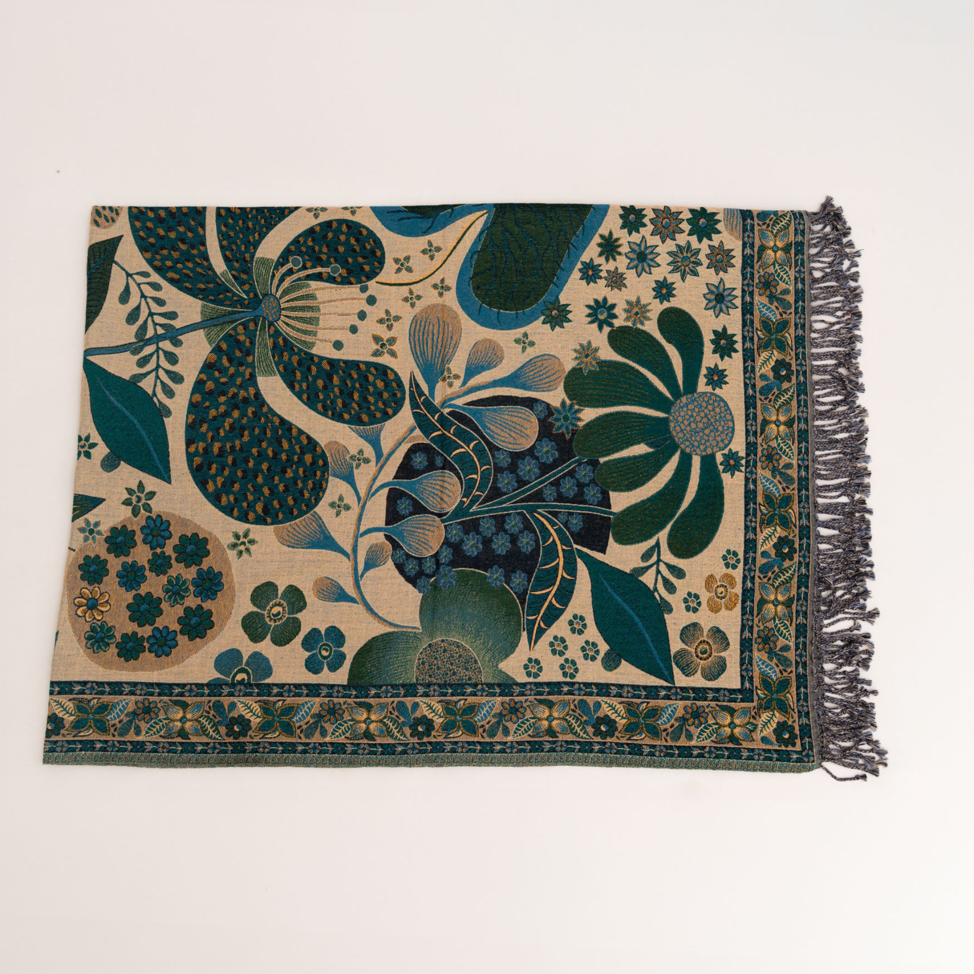 Emerald Blossom Throw
