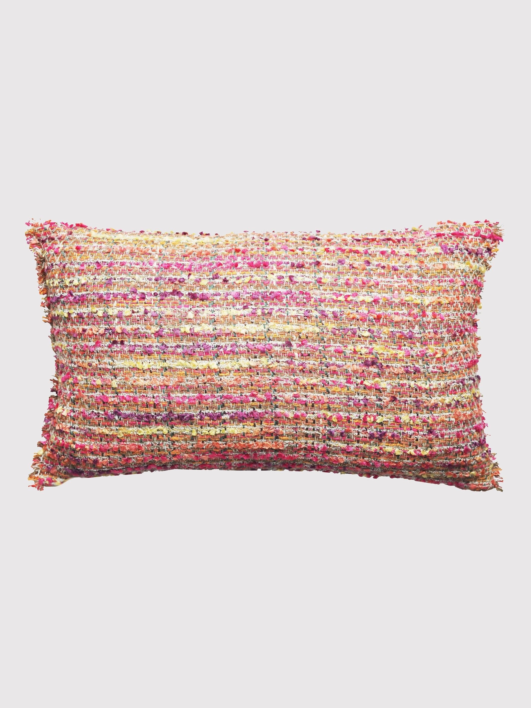Hand Woven Cushion Cover - Enlaced Fuchsia