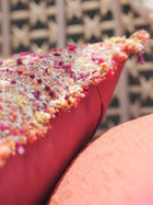 Hand Woven Cushion Cover - Enlaced Fuchsia