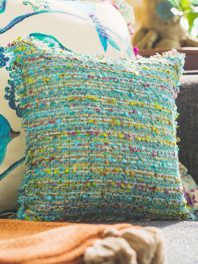 Cushion Cover - Enlaced Turquoise