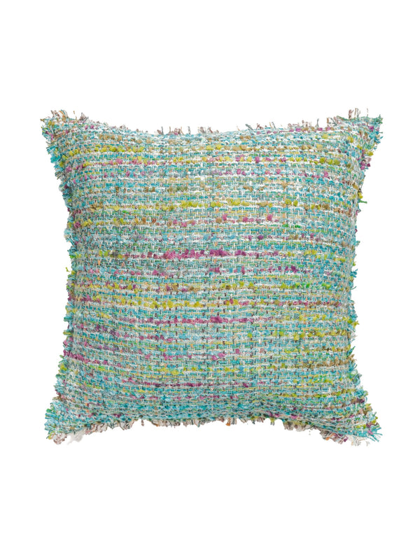 Hand Woven Cushion Cover - Enlaced Turquoise