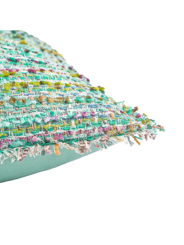 Hand Woven Cushion Cover - Enlaced Turquoise