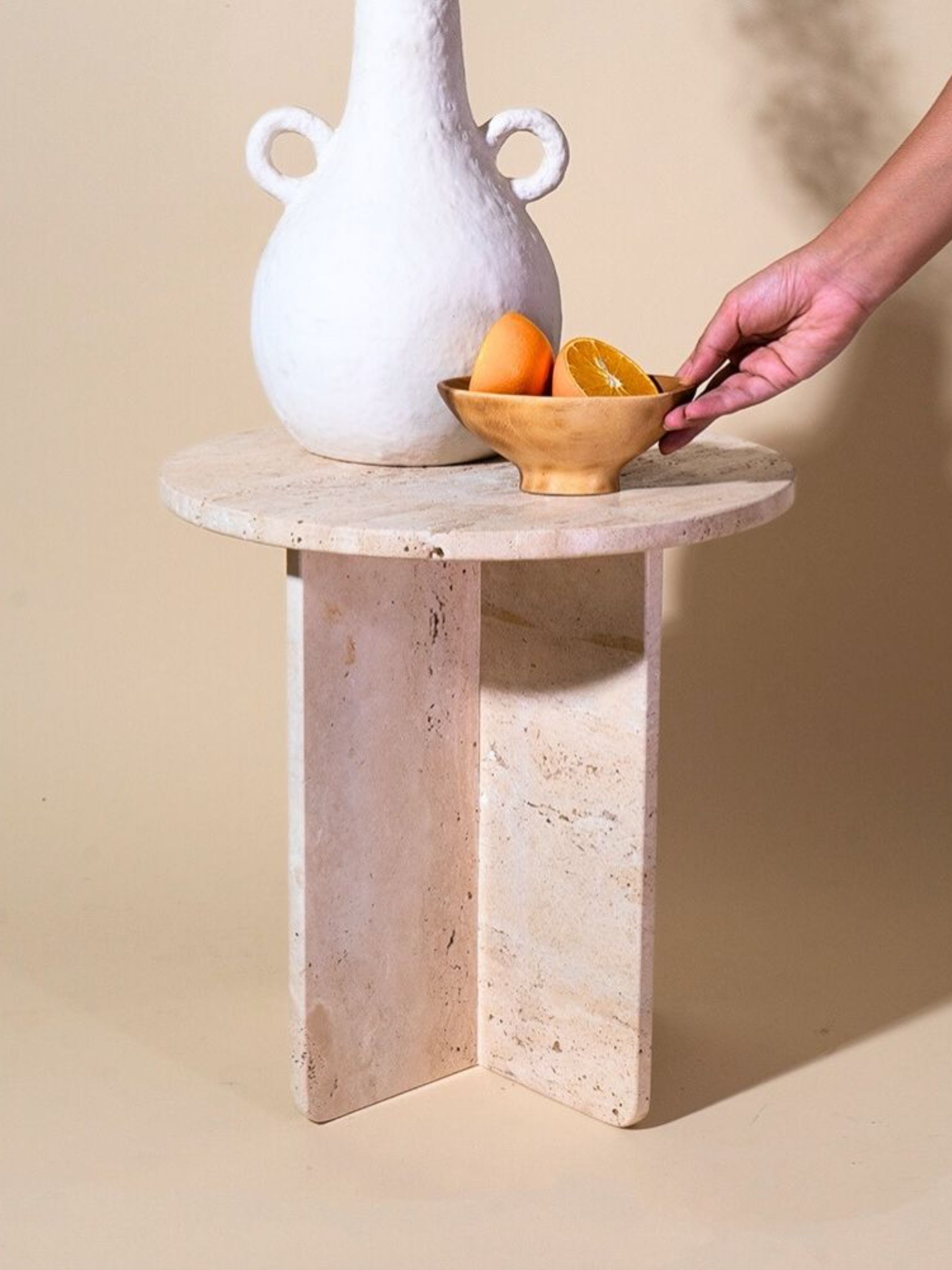 Traventine Side Table - Eris