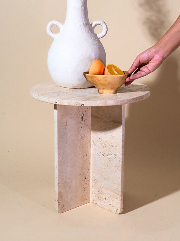 Traventine Side Table - Eris