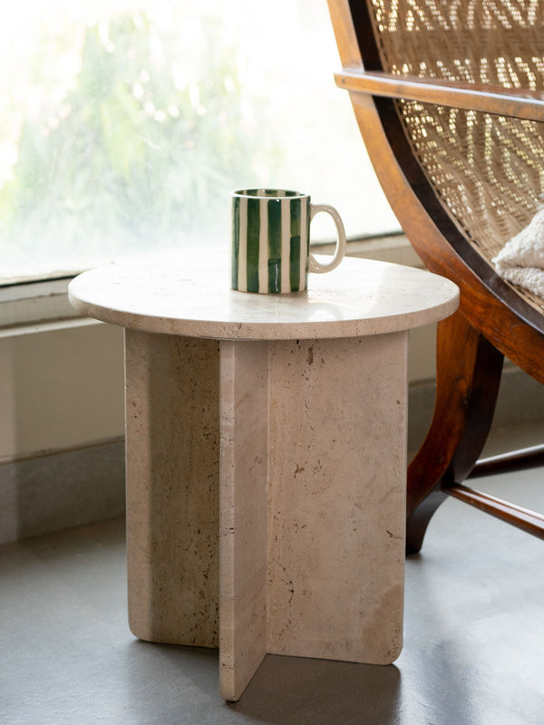 Traventine Side Table - Eris