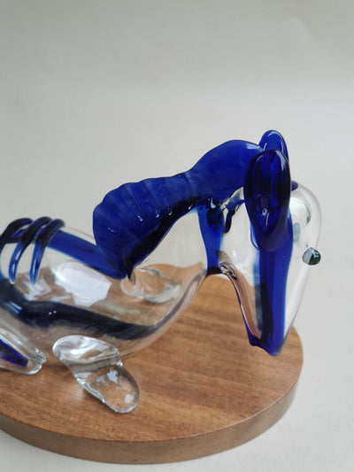 Exquisite Handblown Glass Horse Sculpture