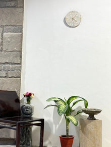 Exquisite Handcrafted Mother of Pearl Round Wall Clock